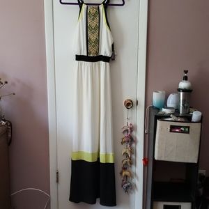 Bright geometric maxi dress